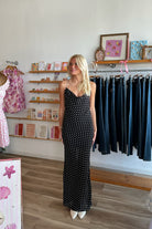 Pixelated Boutique, Women's Clothing, Women's Jewelry and Gifts, Online Shopping for Women, Virginia Beach Clothing Stores, Clothing Stores in Virginia Beach, Aesthetic Fashion Trends, East Coast Fashion Styles, Sustainable Women's Clothing, Unique Gift Ideas for Women, Womens Style, Outfit Inspo, Nautical Summer, Beach Girl, Summer Outfit, Summer Inspo, Summer Dress, Polka Dot Dress, Maxi Dress