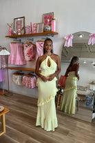 Pixelated Boutique, Women's Clothing, Women's Jewelry and Gifts, Online Shopping for Women, Virginia Beach Clothing Stores, Clothing Stores in Virginia Beach, Aesthetic Fashion Trends, East Coast Fashion Styles, Sustainable Women's Clothing, Unique Gift Ideas for Women, Women's Dress, Wedding Guest Dress, Maxi Elegant Dress, Yellow Dress