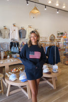 Pixelated Boutique, Women's Clothing, Outfit inspo fall, pumpkin patch outfit, fall fashion outfits, winter fashion inspo, fall outfits women, fall fits, winter fashion inspo, women’s fall outfit 2025, outfit ideas, fashion, fall aesthetic, neutral style, American flag sweater, sweater weather, cozy style