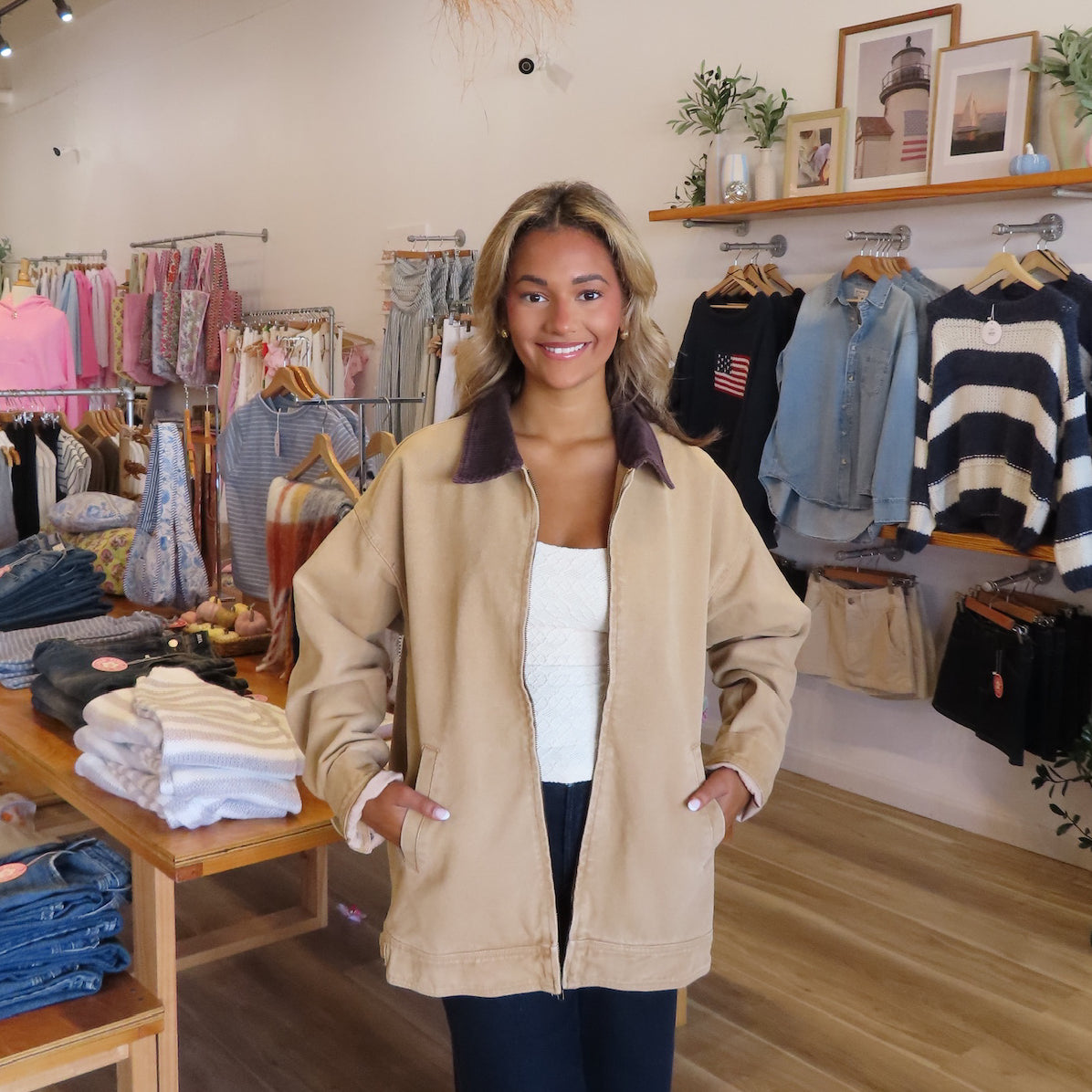 Pixelated Boutique, Women's Clothing, Outfit inspo fall, pumpkin patch outfit, fall fashion outfits, winter fashion inspo, fall outfits women, fall fits, winter fashion inspo, fall dresses, women’s fall outfit 2025, outfit ideas, fashion, fall aesthetic, Barn Jacket, Fall Jacket , School Outfit