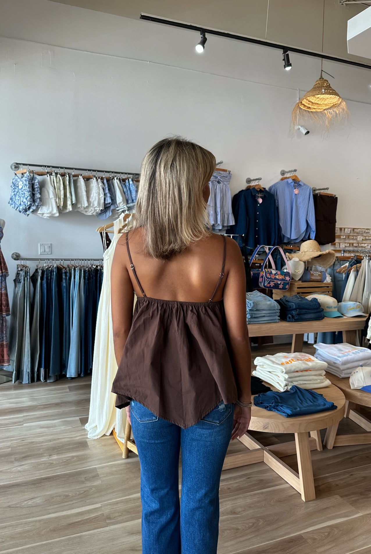 Pixelated Boutique, Women's Clothing, Women's Jewelry and Gifts, Online Shopping for Women, Latest Fashion Trends 2025, Virginia Beach Clothing Stores, Clothing Stores in Virginia Beach, Aesthetic Fashion Trends, East Coast Fashion Styles, Sustainable Women's Clothing, Unique Gift Ideas for Women, Fall Fashion, Fall Outfit Ideas, Fall Fashion Inspiration, Womens Style, Outfit Inspo, Rush Dresses, Back to School Styles, Fall Top, Brown and Black Top, Neutral Tank