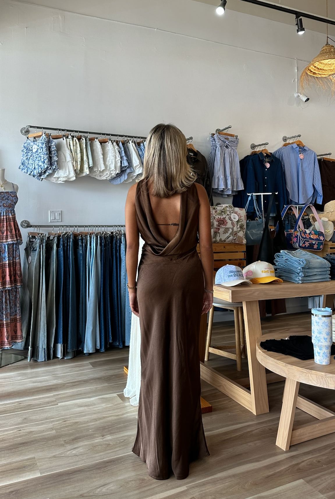 Pixelated Boutique, Women's Clothing, Women's Jewelry and Gifts, Online Shopping for Women, Latest Fashion Trends 2025, Virginia Beach Clothing Stores, Clothing Stores in Virginia Beach, Aesthetic Fashion Trends, East Coast Fashion Styles, Sustainable Women's Clothing, Unique Gift Ideas for Women, Fall Fashion, Fall Outfit Ideas, Fall Fashion Inspiration, Womens Style, Outfit Inspo, Back to School Styles, Wedding Guest Dress, Sorority Formal Dress, Brown Satin Maxi Dress