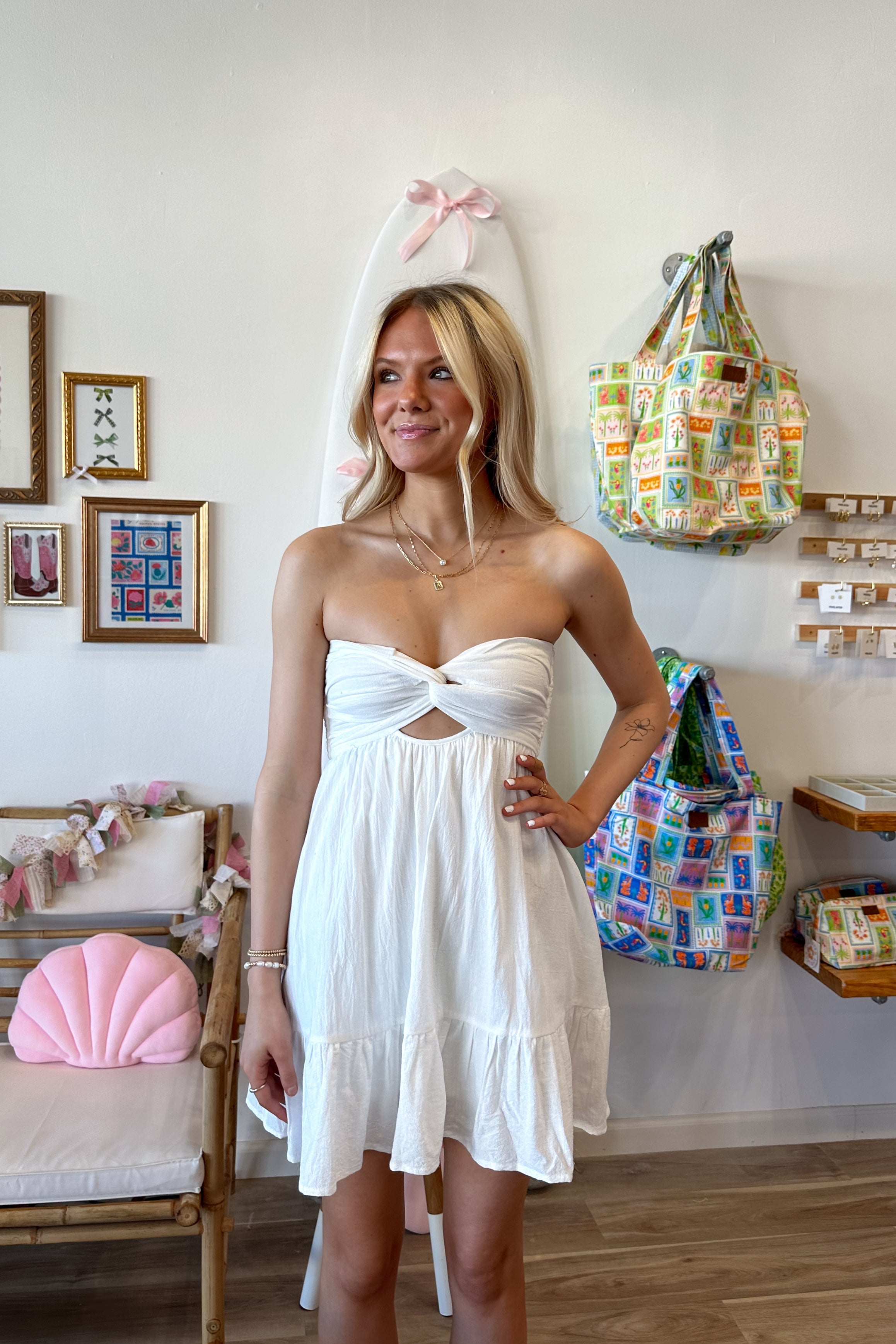 White mini dress, summer dress, graduation dress, summer 25, effortless casual summer Italian, cute strapless dress, Pixelated Boutique, Women's Clothing, Women's Jewelry and Gifts, Online Shopping for Women, Spring trends 2025, Virginia Beach Clothing Stores, Homecoming Dresses, Spring/Summer 2025, Clothing Stores in Virginia Beach, Aesthetic Fashion Trends, East Coast Fashion Styles, Spring break style, Fashion Trends, Holiday Styles, Sustainable Women's Clothing, Cozy styles, Unique Gift Ideas for Women