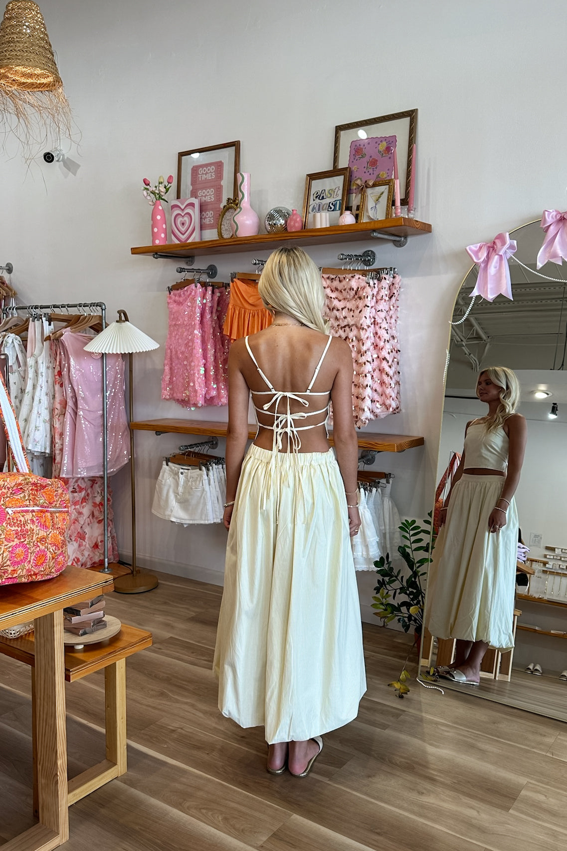 Pixelated Boutique, Women's Clothing, Women's Jewelry and Gifts, Online Shopping for Women, Virginia Beach Clothing Stores, Clothing Stores in Virginia Beach, Aesthetic Fashion Trends, East Coast Fashion Styles, Sustainable Women's Clothing, Unique Gift Ideas for Women, Womens Style, Outfit Inspo, Nautical Summer, Beach Girl, Summer Outfit, Summer Inspo, Matching Set, Yellow and White Stripes