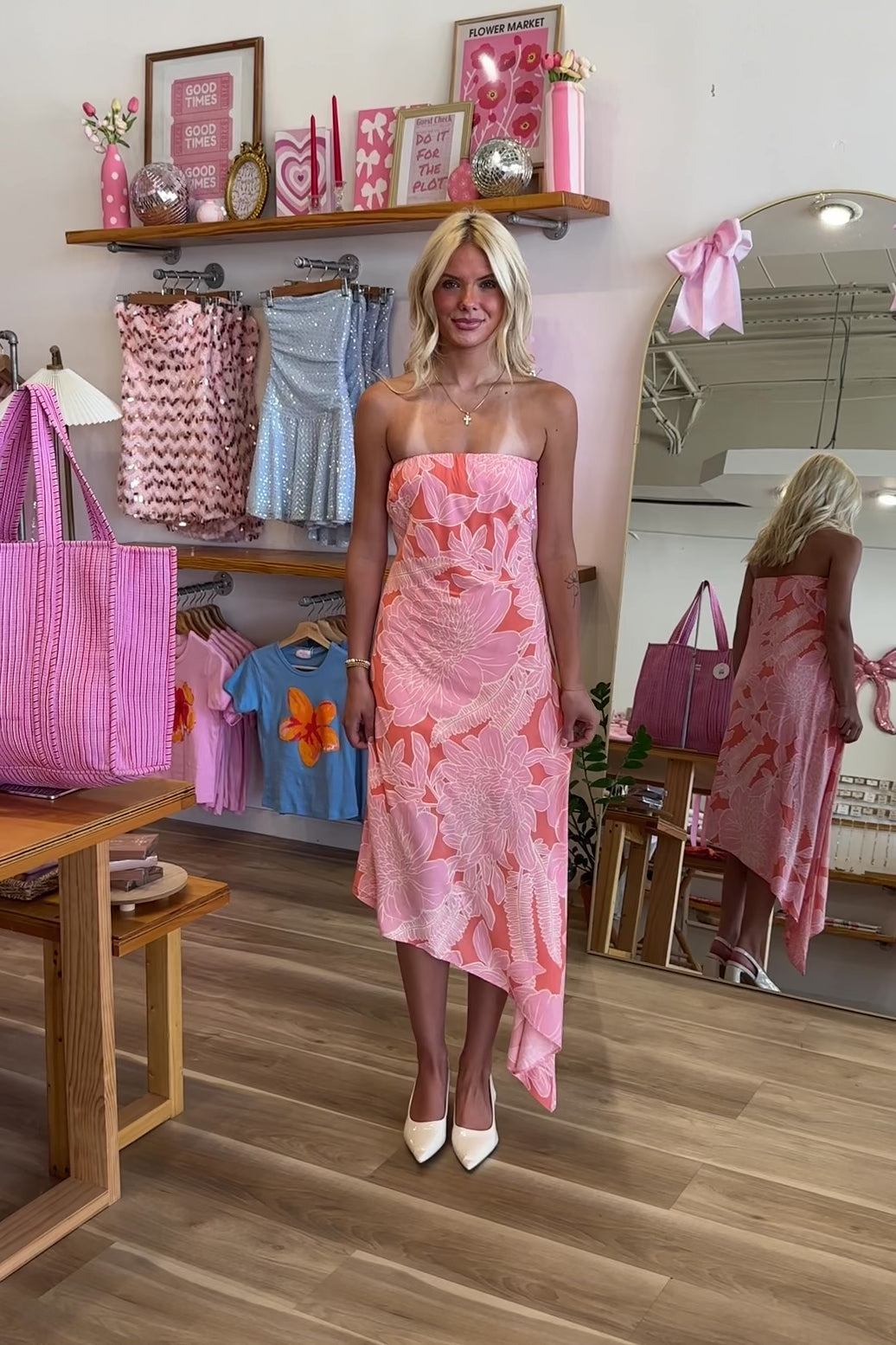 Pixelated Boutique, Women's Clothing, Women's Jewelry and Gifts, Online Shopping for Women, Virginia Beach Clothing Stores, Clothing Stores in Virginia Beach, Aesthetic Fashion Trends, East Coast Fashion Styles, Sustainable Women's Clothing, Unique Gift Ideas for Women, Womens Style, Outfit Inspo, Nautical Summer, Beach Girl, Summer Outfit, Summer Top, Pink Mini Asymetric Dress