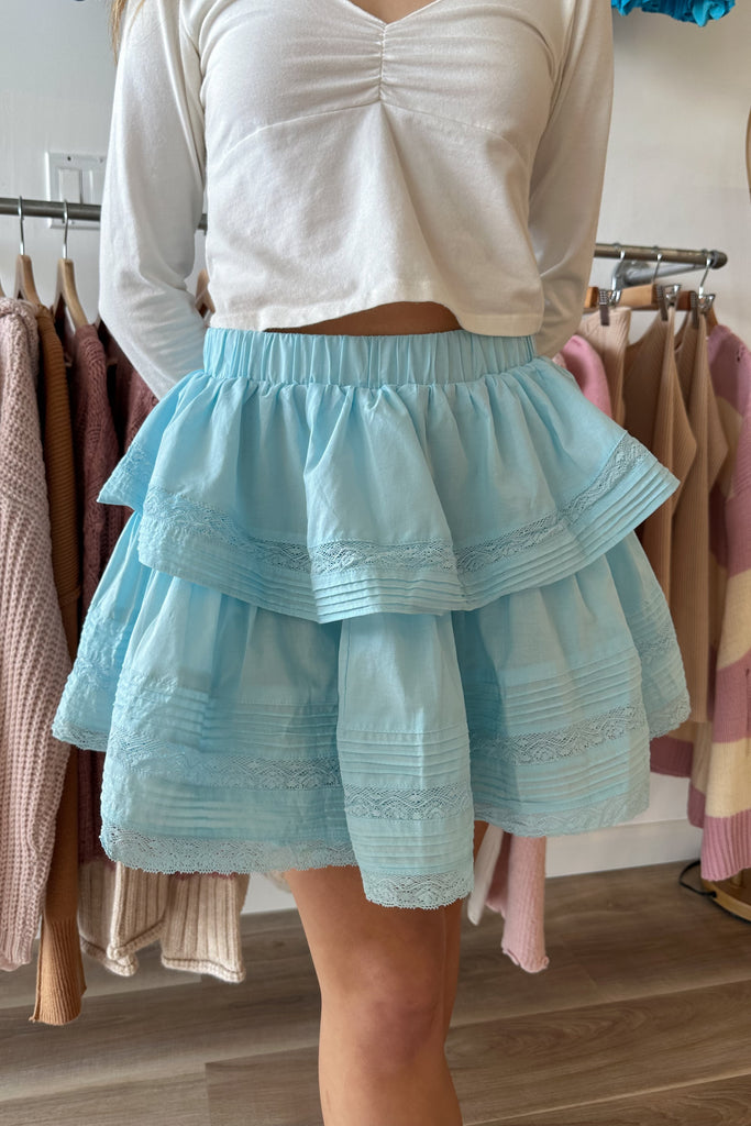 Blue skirt, Pixelated Boutique, Women's Clothing, Women's Fashion, Online Shopping for Women, Latest Fashion Trends, Women's Boutique Clothing, Virginia Beach, Clothing Stores in Virginia Beach, Rush Dresses, Graduation Dresses, Cute Clothes, Aesthetic Trends, Quality Jewelry, East Coast Styles, College Styles