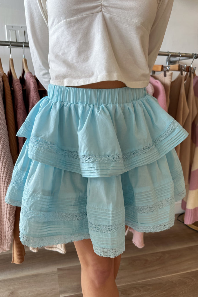 Blue skirt, Pixelated Boutique, Women's Clothing, Women's Fashion, Online Shopping for Women, Latest Fashion Trends, Women's Boutique Clothing, Virginia Beach, Clothing Stores in Virginia Beach, Rush Dresses, Graduation Dresses, Cute Clothes, Aesthetic Trends, Quality Jewelry, East Coast Styles, College Styles