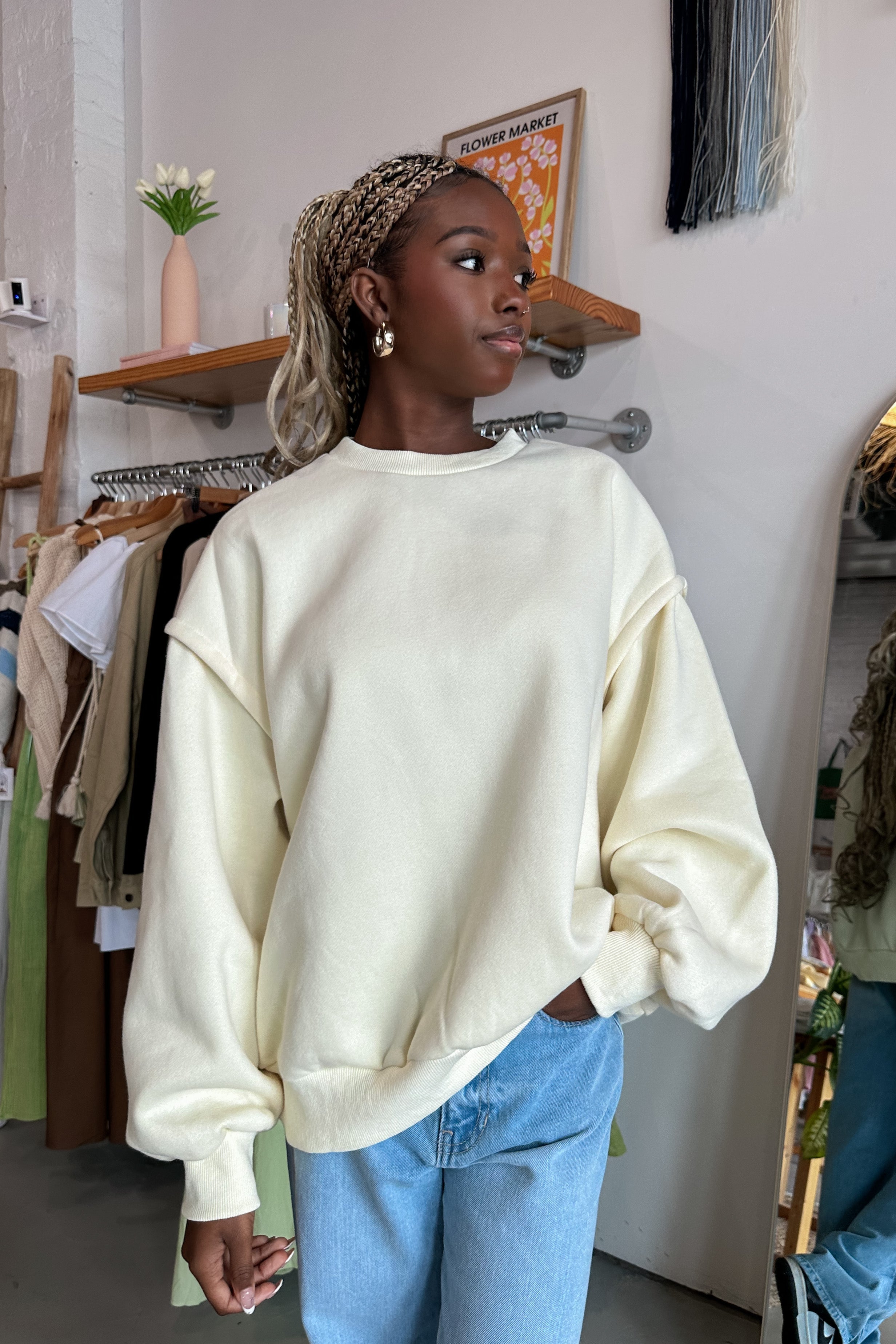 Oversized sweatshirt top sale