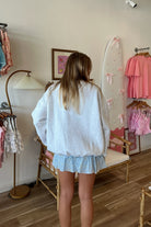 Sunkissed Coconut Embroideeed Sweatshirt, Pixelated Boutique, Women's Clothing, Women's Jewelry and Gifts, Online Shopping for Women, Latest Fashion Trends, Women's Boutique Clothing, Virginia Beach, Clothing Stores in Virginia Beach, Rush Dresses, Graduation Dresses, Cute Clothes, Aesthetic Trends, Quality Jewelry, East Coast Styles, College Styles, Summer Styles, Swimwear
