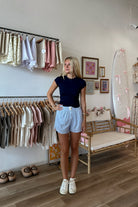 Blue Top, Pixelated Boutique, Women's Clothing, Women's Jewelry and Gifts, Online Shopping for Women, Latest Fashion Trends 2024, Virginia Beach Clothing Stores, Homecoming Dresses, Fall/Winter 2024, Clothing Stores in Virginia Beach, Aesthetic Fashion Trends, East Coast Fashion Styles, Fall 2024 Fashion Trends, Holiday Styles, Sustainable Women's Clothing, Cozy styles, Unique Gift Ideas for Women
