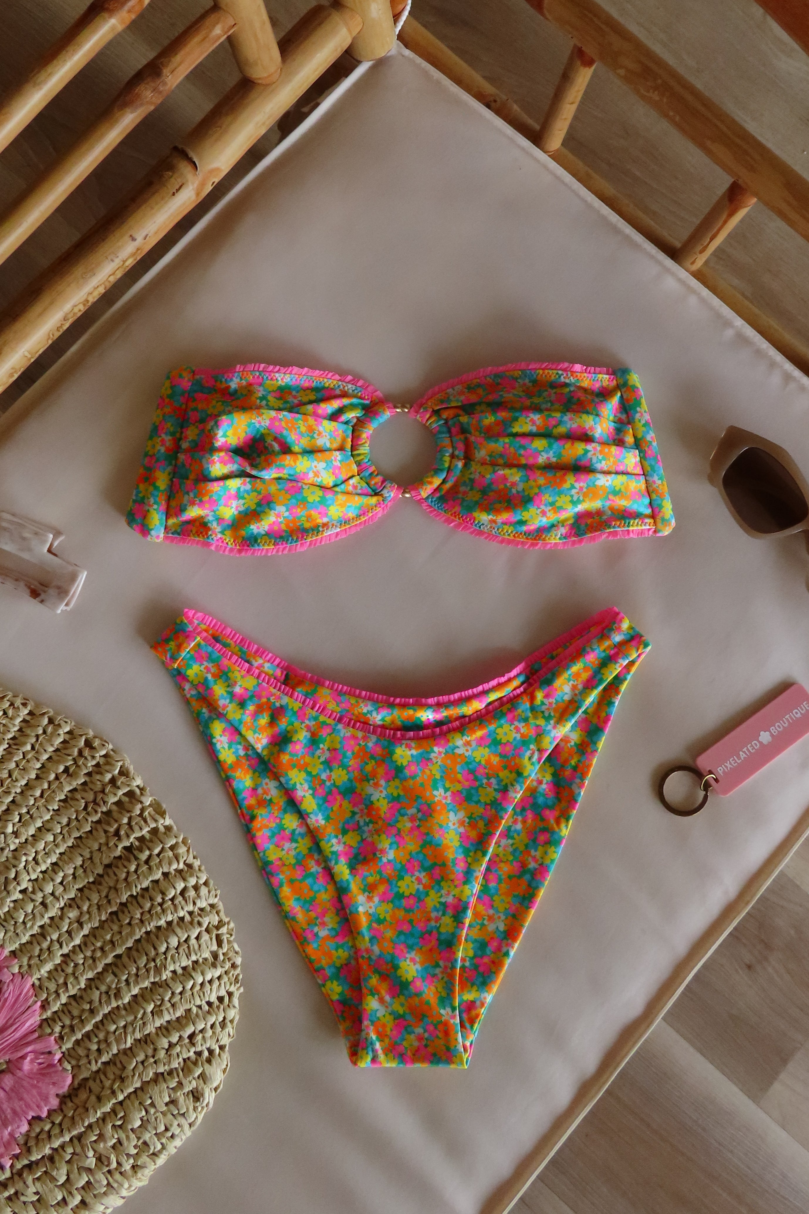 Pixelated Boutique, Women's Clothing, Outfit Inspo Spring, Summer fashion outfits, Spring fashion Inspo, Spring fits, Spring fashion inspo, winter dresses, women’s spring outfit 2026, Spring aesthetic, school outfits, Spring Break, Vacation Bikini, Baithing suit, Womens swimsuit, floral bikini 
