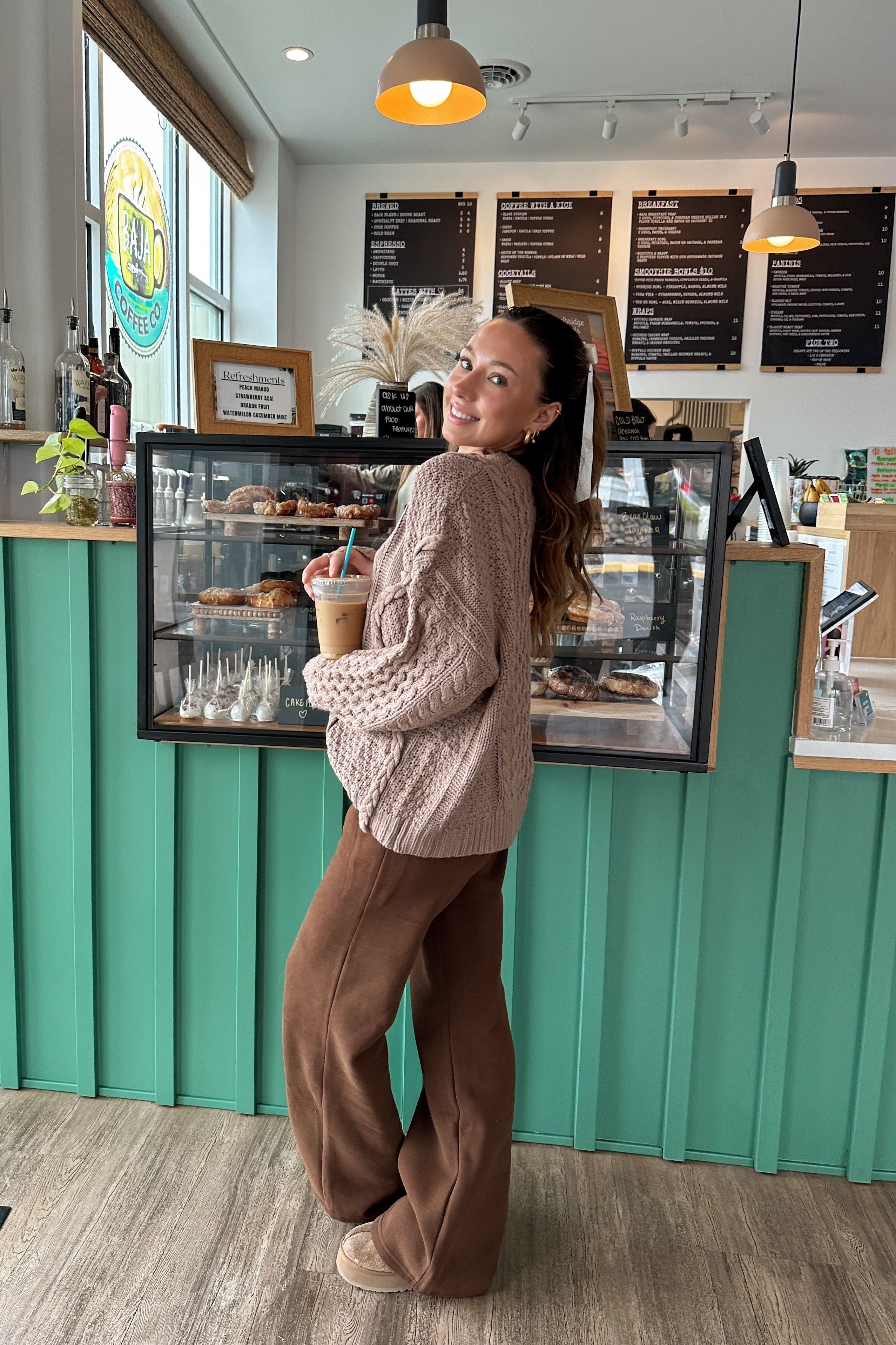 Brown cable knit sweater, Pixelated Boutique, Women's Clothing, Women's Jewelry and Gifts, Online Shopping for Women, Latest Fashion Trends 2024, Virginia Beach Clothing Stores, Rush Dresses for Sorority Events, Graduation Dresses for 2024, Clothing Stores in Virginia Beach, Aesthetic Fashion Trends, East Coast Fashion Styles, Fall 2024 Fashion Trends, Sustainable Women's Clothing, Cozy styles, Unique Gift Ideas for Women