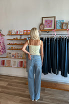 Pixelated Boutique, Women's Clothing, Women's Jewelry and Gifts, Online Shopping for Women, Virginia Beach Clothing Stores, Clothing Stores in Virginia Beach, Aesthetic Fashion Trends, East Coast Fashion Styles, Sustainable Women's Clothing, Unique Gift Ideas for Women, Womens Style, Outfit Inspo, Nautical Summer, Beach Girl, Summer Outfit, Summer Inspo, Summer Top, Corset Top, Lace Top, Butter Yellow Top 