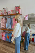 Pixelated Boutique, Women's Clothing, Women's Jewelry and Gifts, Online Shopping for Women, Virginia Beach Clothing Stores, Clothing Stores in Virginia Beach, Aesthetic Fashion Trends, East Coast Fashion Styles, Sustainable Women's Clothing, Unique Gift Ideas for Women, Womens Style, Outfit Inspo, Nautical Summer, Beach Girl, Summer Outfit, Summer Inspo, Cardigan, Cozy Summer, Chic Style 