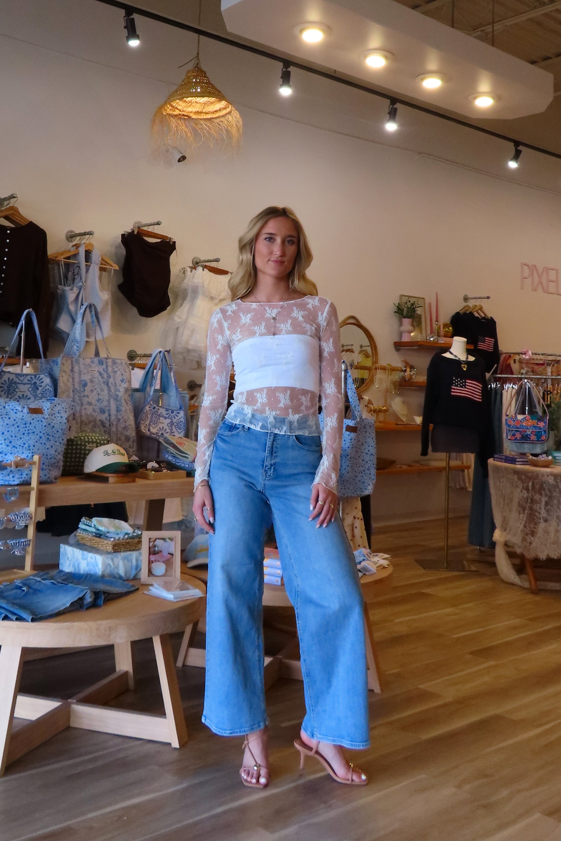 Pixelated Boutique, Women's Clothing, Online Shopping for Women, Fashion Trends 2026, Outfit Inspo, Virginia beach clothing stores, clothing stores in Virginia Beach, fashion outfits, fashion Inspo, women’s outfit 2026, outfit ideas, fashion, spring aesthetic, women’s spring outfit, spring style, spring break, straight leg jeans, blue jeans, neutral style, chic