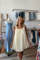 Pixelated Boutique, Women's Clothing, Women's Jewelry and Gifts, Online Shopping for Women, Virginia Beach Clothing Stores, Clothing Stores in Virginia Beach, Aesthetic Fashion Trends, East Coast Fashion Styles, Sustainable Women's Clothing, Unique Gift Ideas for Women, Womens Style, Outfit Inspo, Nautical Summer, Beach Girl, Summer Outfit, Summer Mini Dress, Beige dress, sorority rush dress