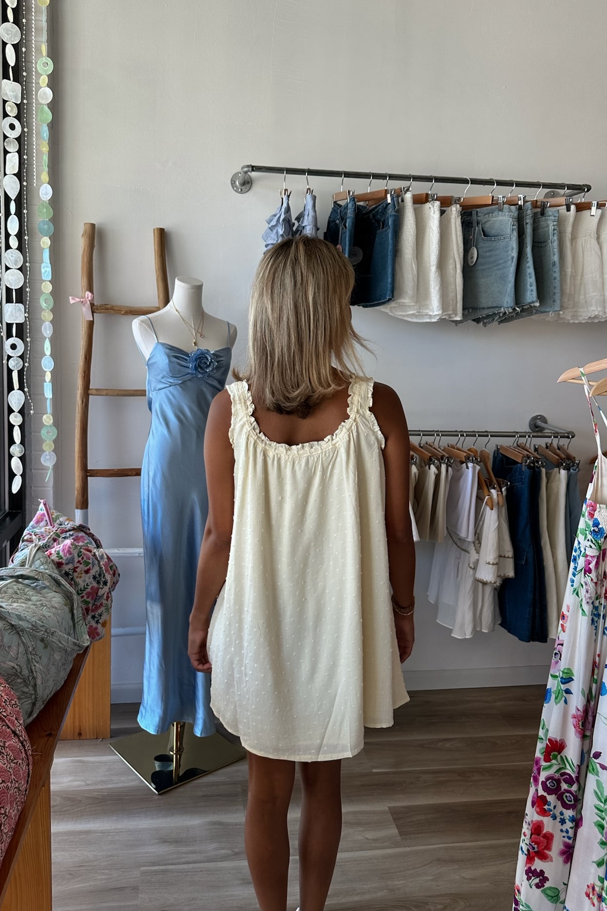 Pixelated Boutique, Women's Clothing, Women's Jewelry and Gifts, Online Shopping for Women, Virginia Beach Clothing Stores, Clothing Stores in Virginia Beach, Aesthetic Fashion Trends, East Coast Fashion Styles, Sustainable Women's Clothing, Unique Gift Ideas for Women, Womens Style, Outfit Inspo, Nautical Summer, Beach Girl, Summer Outfit, Summer Mini Dress, Beige dress, sorority rush dress