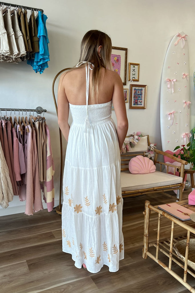 White Maxi Dress, Pixelated Boutique, Women's Clothing, Women's Fashion, Online Shopping for Women, Latest Fashion Trends, Women's Boutique Clothing, Virginia Beach, Clothing Stores in Virginia Beach, Rush Dresses, Graduation Dresses, Cute Clothes, Aesthetic Trends, Quality Jewelry, East Coast Styles, College Styles