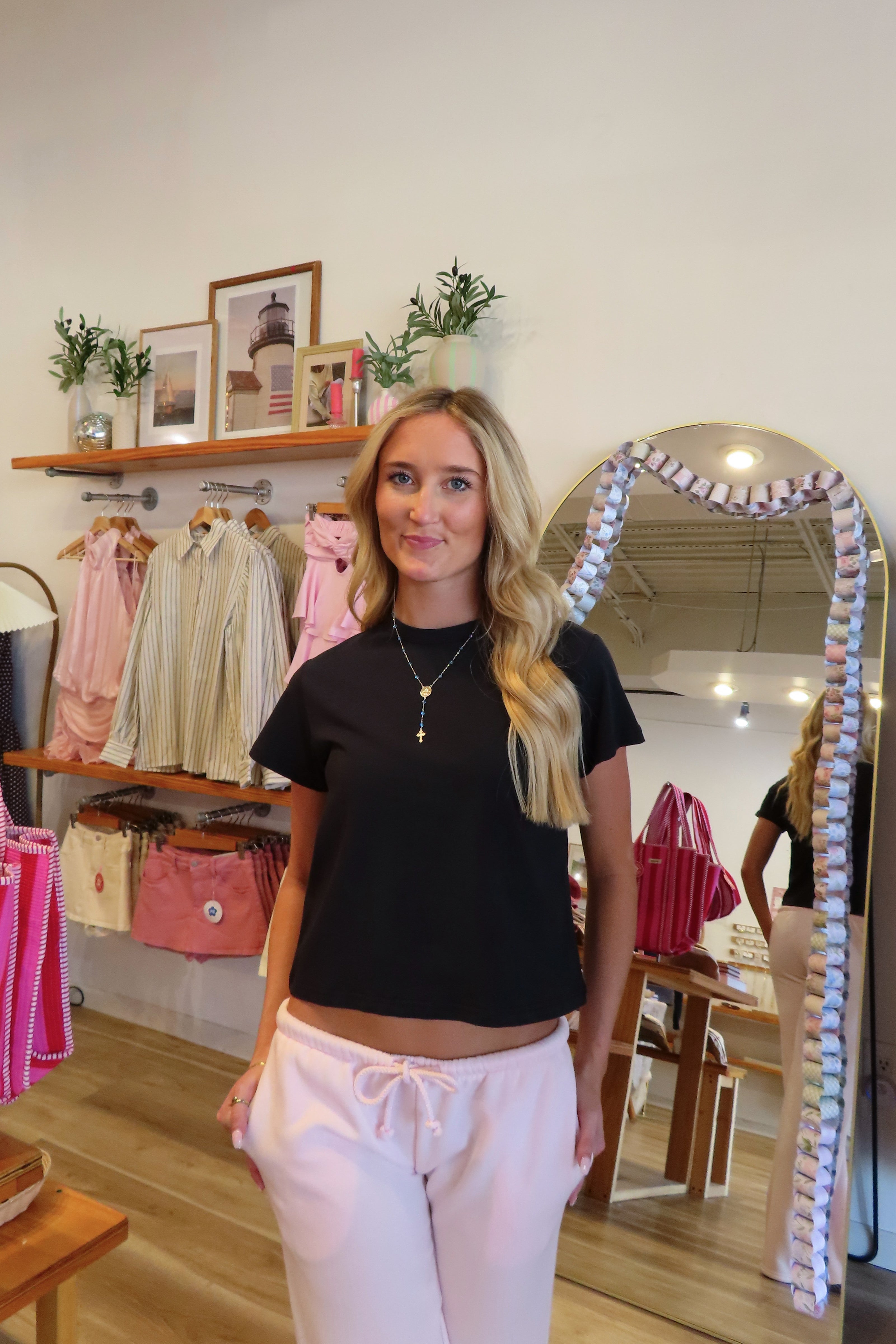 Pixelated Boutique, Women's Clothing, Online Shopping for Women, Fashion Trends 2026, Outfit Inspo, Virginia beach clothing stores, clothing stores in Virginia Beach, fashion outfits, fashion Inspo, women’s outfit 2026, outfit ideas, fashion, spring aesthetic, women’s spring outfit, spring style, spring break, black top, t-shirt, wardrobe staples, neutral style 