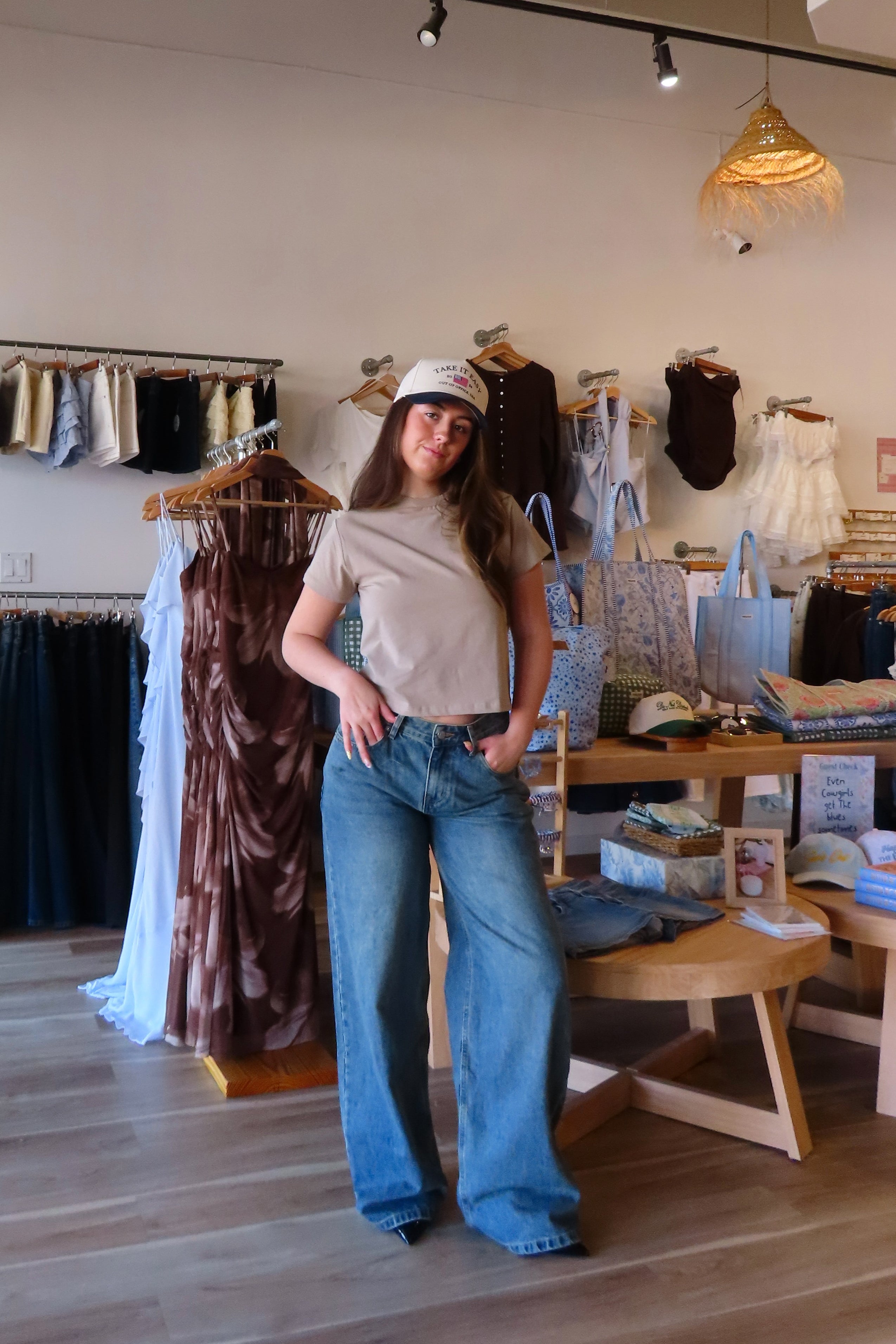 Pixelated Boutique, Women's Clothing, Online Shopping for Women, Fashion Trends 2026, Outfit Inspo, Virginia beach clothing stores, clothing stores in Virginia Beach, fashion outfits, fashion Inspo, women’s outfit 2026, outfit ideas, fashion, spring aesthetic, women’s spring outfit, spring style, spring break, sweater, Blue Jeans, Wide Leg, Baggy Jeans, Neutral Style 