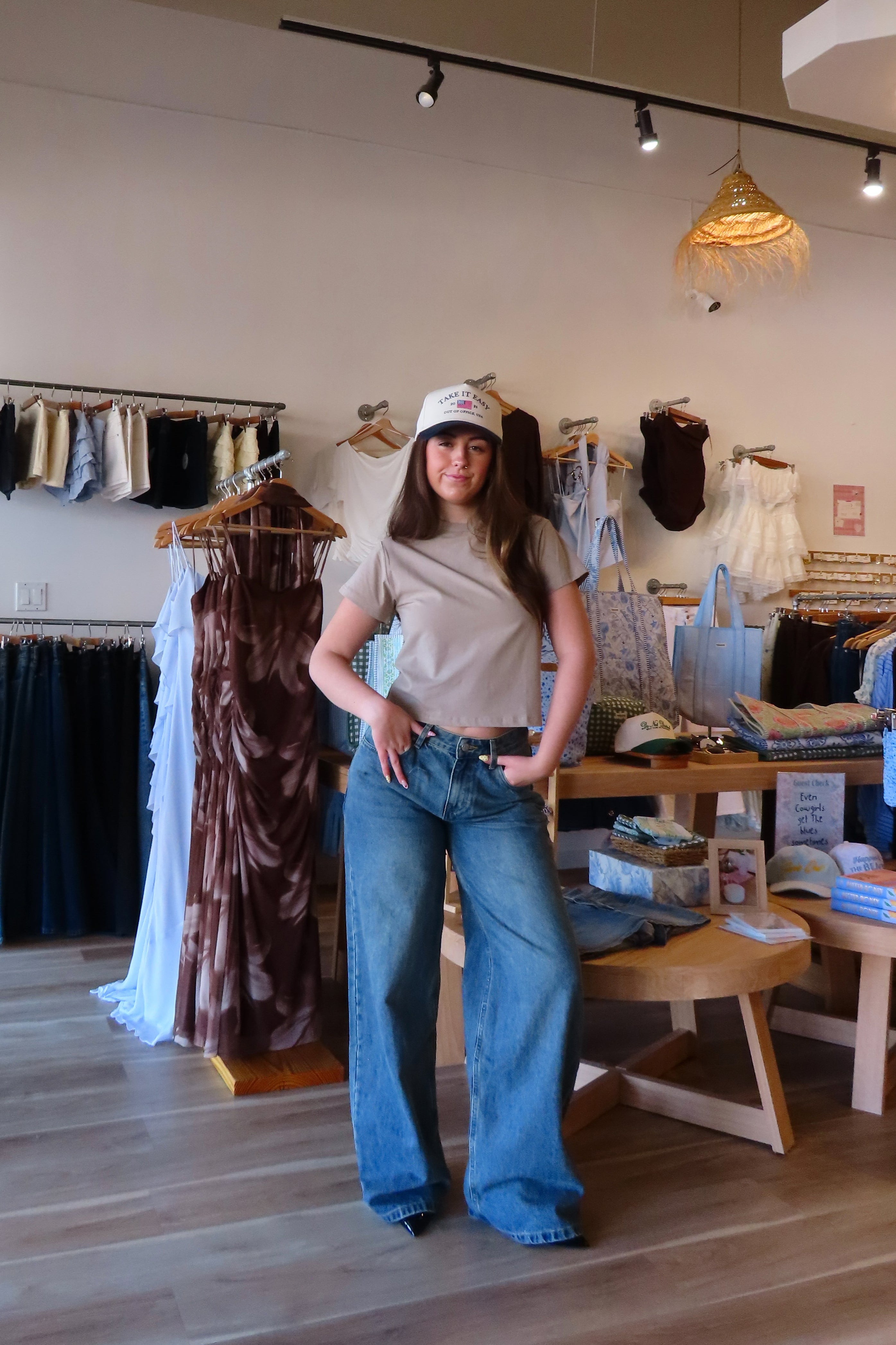 Pixelated Boutique, Women's Clothing, Online Shopping for Women, Fashion Trends 2026, Outfit Inspo, Virginia beach clothing stores, clothing stores in Virginia Beach, fashion outfits, fashion Inspo, women’s outfit 2026, outfit ideas, fashion, spring aesthetic, women’s spring outfit, spring style, spring break, sweater, Blue Jeans, Wide Leg, Baggy Jeans, Neutral Style 