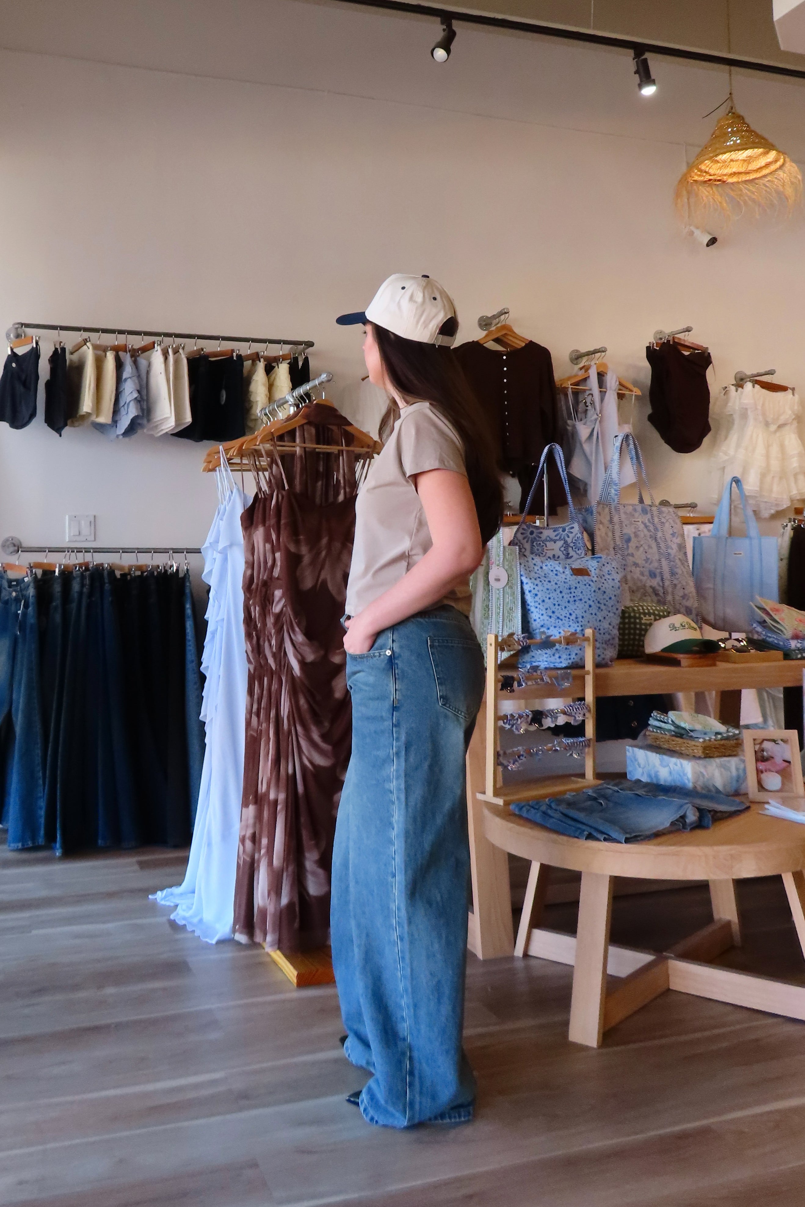 Pixelated Boutique, Women's Clothing, Online Shopping for Women, Fashion Trends 2026, Outfit Inspo, Virginia beach clothing stores, clothing stores in Virginia Beach, fashion outfits, fashion Inspo, women’s outfit 2026, outfit ideas, fashion, spring aesthetic, women’s spring outfit, spring style, spring break, sweater, Blue Jeans, Wide Leg, Baggy Jeans, Neutral Style 