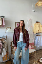 Red leather jacket, Black seamless off shoulder top, Pixelated Boutique, Women's Clothing, Women's Jewelry and Gifts, Online Shopping for Women, Latest Fashion Trends 2025, Virginia Beach Clothing Stores, Homecoming Dresses, Spring/Summer 2025, Clothing Stores in Virginia Beach, Aesthetic Fashion Trends, East Coast Fashion Styles, Spring 2025 Fashion Trends, Vacation Styles, Sustainable Women's Clothing, Spring break styles, Unique Gift Ideas for Women