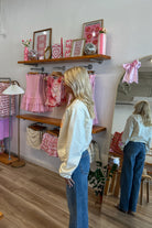 Pixelated Boutique, Women's Clothing, Women's Jewelry and Gifts, Online Shopping for Women, Virginia Beach Clothing Stores, Clothing Stores in Virginia Beach, Aesthetic Fashion Trends, East Coast Fashion Styles, Sustainable Women's Clothing, Unique Gift Ideas for Women, Womens Style, Outfit Inspo, Nautical Summer, Beach Girl, Summer Outfit, Summer Inspo,, Sweatshirt, Cozy Summer Style 