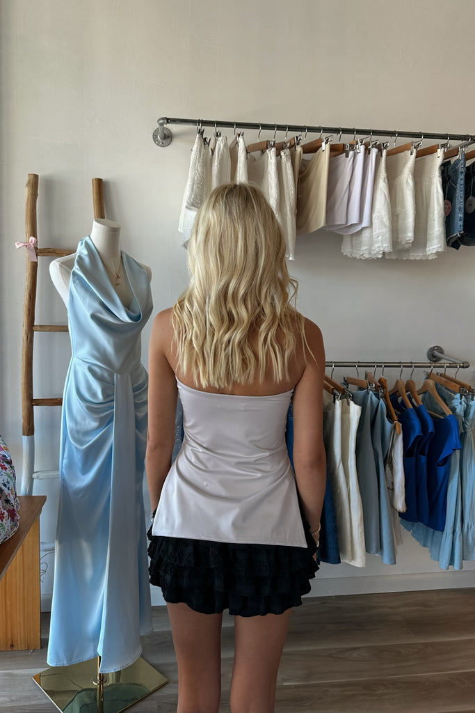Pixelated Boutique, Women's Clothing, Women's Jewelry and Gifts, Online Shopping for Women, Virginia Beach Clothing Stores, Clothing Stores in Virginia Beach, Aesthetic Fashion Trends, East Coast Fashion Styles, Sustainable Women's Clothing, Unique Gift Ideas for Women, Cute Top, Strapless Top, Casual Style, Effortlessly Chic