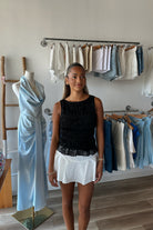 Pixelated Boutique, Women's Clothing, Women's Jewelry and Gifts, Online Shopping for Women, Virginia Beach Clothing Stores, Clothing Stores in Virginia Beach, Aesthetic Fashion Trends, East Coast Fashion Styles, Sustainable Women's Clothing, Unique Gift Ideas for Women, Womens Style, Outfit Inspo, Nautical Summer, Beach Girl, Summer Outfit, Summer Inspo, Top, Mesh Details 