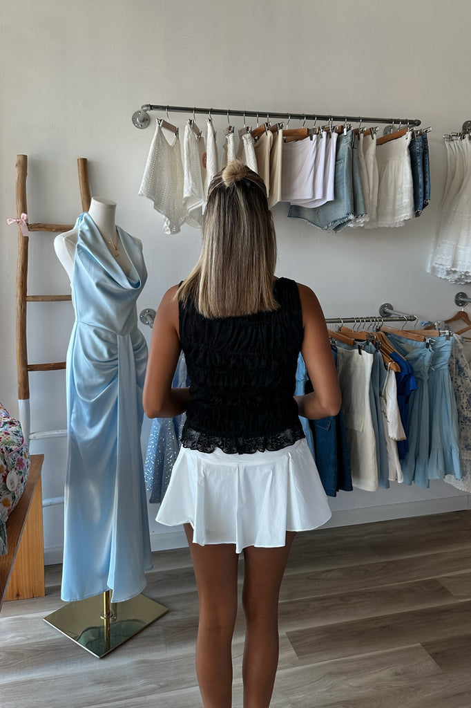 Pixelated Boutique, Women's Clothing, Women's Jewelry and Gifts, Online Shopping for Women, Virginia Beach Clothing Stores, Clothing Stores in Virginia Beach, Aesthetic Fashion Trends, East Coast Fashion Styles, Sustainable Women's Clothing, Unique Gift Ideas for Women, Womens Style, Outfit Inspo, Nautical Summer, Beach Girl, Summer Outfit, Summer Inspo, Top, Mesh Details 