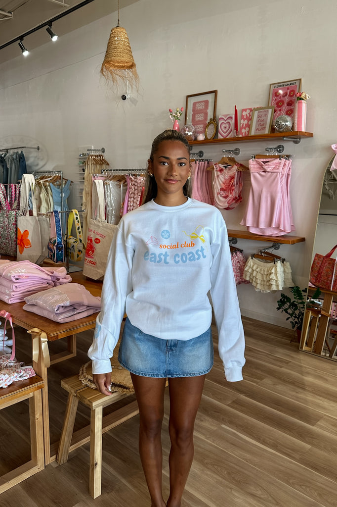 Pixelated Boutique, Women's Clothing, Women's Jewelry and Gifts, Online Shopping for Women, Virginia Beach Clothing Stores, Clothing Stores in Virginia Beach, Aesthetic Fashion Trends, East Coast Fashion Styles, Sustainable Women's Clothing, Unique Gift Ideas for Women, Womens Style, Outfit Inspo, Nautical Summer, Beach Girl, Summer Outfit, Summer Inspo,, Sweatshirt, Cozy Summer Style 