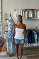 Pixelated Boutique, Women's Clothing, Women's Jewelry and Gifts, Online Shopping for Women, Virginia Beach Clothing Stores, Clothing Stores in Virginia Beach, Aesthetic Fashion Trends, East Coast Fashion Styles, Sustainable Women's Clothing, Unique Gift Ideas for Women, Womens Style, Outfit Inspo, Nautical Summer, Beach Girl, Summer Outfit, Summer Inspo, White Tube Top
