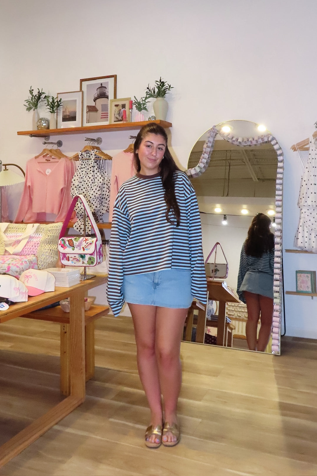 Blue, striped top with long sleeves, drop shoulder, and oversized fit
Pixelated Boutique, Women's Clothing, Virginia Beach Clothing Stores, Clothing Stores in Virginia Beach, Virginia Beach Boutique, 757 Boutique, Online Shopping for Women, summer aesthetic, spring break, vacation style, vacation outfits, beach boutique, beach fashion, beach outfits, women’s boutique clothing, boutique clothing for women, coastal cowgirl outfits, coastal aesthetic clothing, comfy casual outfits