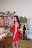 Red, strapless mini dress with structured fit and back zipper
Pixelated Boutique, Women's Clothing, Virginia Beach Clothing Stores, Clothing Stores in Virginia Beach, Virginia Beach Boutique, 757 Boutique, Online Shopping for Women, summer aesthetic, spring break, vacation style, vacation outfits, beach boutique, beach fashion, beach outfits, women’s boutique clothing, boutique clothing for women, coastal cowgirl outfits, coastal aesthetic clothing, summer party outfit, going out dress