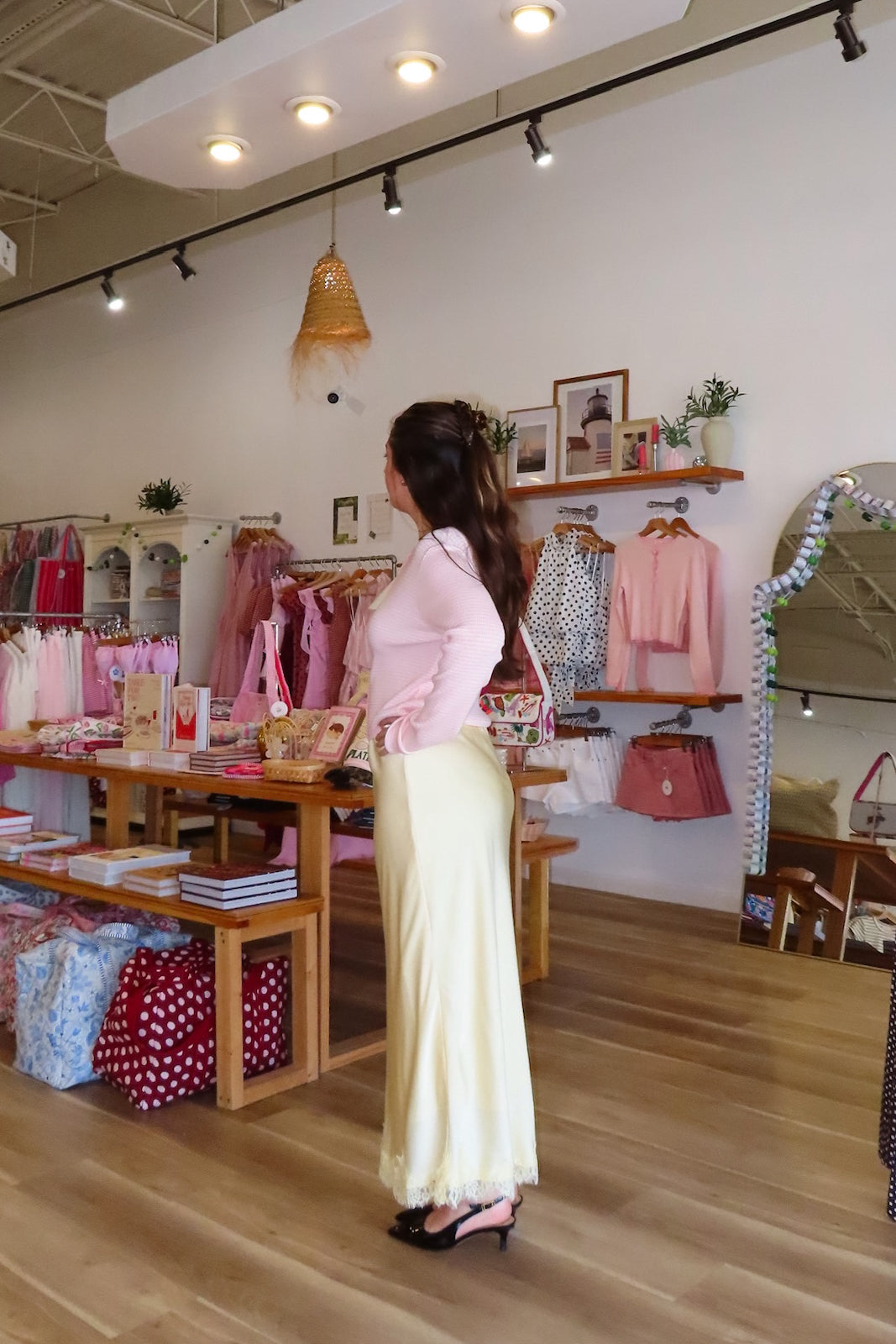 Yellow, satin midi skirt with elastic waist, lace trim, and lining
Pixelated Boutique, Women's Clothing, Virginia Beach Clothing Stores, Clothing Stores in Virginia Beach, Virginia Beach Boutique, 757 Boutique, Online Shopping for Women, summer aesthetic, brunch outfit, vacation style, vacation outfits, beach boutique, beach fashion, beach outfits, women’s boutique clothing, boutique clothing for women, coastal cowgirl outfits, coastal aesthetic clothing, business casual, concert outfit, 2000s fashion