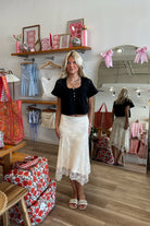 Pixelated Boutique, Women's Clothing, Women's Jewelry and Gifts, Online Shopping for Women, Virginia Beach Clothing Stores, Clothing Stores in Virginia Beach, Aesthetic Fashion Trends, East Coast Fashion Styles, Sustainable Women's Clothing, Unique Gift Ideas for Women, Womens Style, Outfit Inspo, Nautical Summer, Beach Girl, Summer Outfit, Summer Inspo, Summer Skirt, Lace Mesh Skirt