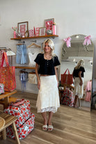 Pixelated Boutique, Women's Clothing, Women's Jewelry and Gifts, Online Shopping for Women, Virginia Beach Clothing Stores, Clothing Stores in Virginia Beach, Aesthetic Fashion Trends, East Coast Fashion Styles, Sustainable Women's Clothing, Unique Gift Ideas for Women, Womens Style, Outfit Inspo, Nautical Summer, Beach Girl, Summer Outfit, Summer Inspo, Summer Skirt, Lace Mesh Skirt