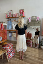 Pixelated Boutique, Women's Clothing, Women's Jewelry and Gifts, Online Shopping for Women, Virginia Beach Clothing Stores, Clothing Stores in Virginia Beach, Aesthetic Fashion Trends, East Coast Fashion Styles, Sustainable Women's Clothing, Unique Gift Ideas for Women, Womens Style, Outfit Inspo, Nautical Summer, Beach Girl, Summer Outfit, Summer Inspo, Summer Skirt, Lace Mesh Skirt