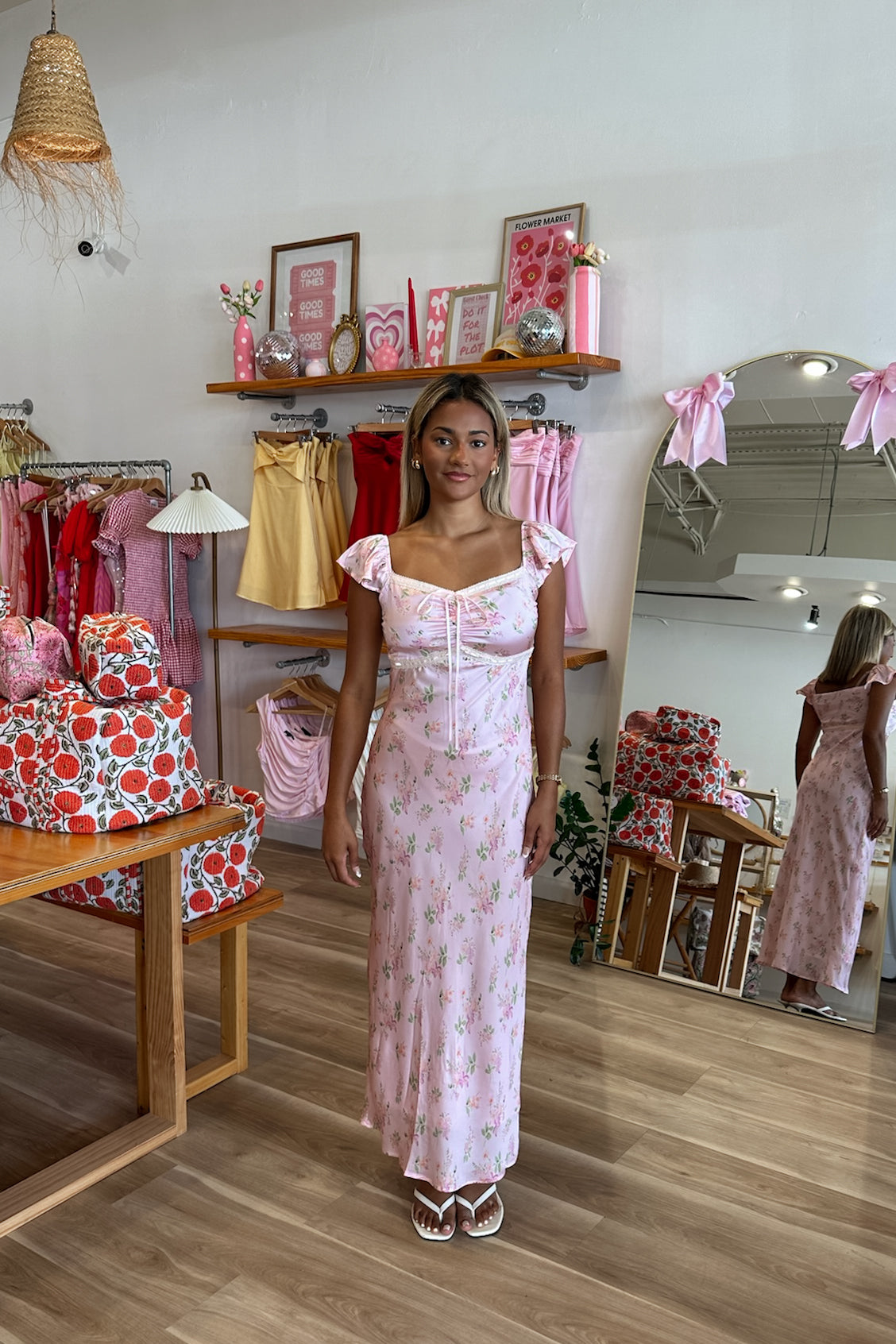 Pink Floral Maxi Dress, Pixelated Boutique, Women's Clothing, Women's Jewelry and Gifts, Online Shopping for Women, Latest Fashion Trends 2025, Virginia Beach Clothing Stores, Clothing Stores in Virginia Beach, Aesthetic Fashion Trends, East Coast Fashion Styles, Sustainable Women's Clothing, Unique Gift Ideas for Women, Fall Fashion, Fall Outfit Ideas, Fall Fashion Inspiration, Womens Style, Outfit Inspo, Back to School Styles, Back to School dress, Sorority Rush Dress