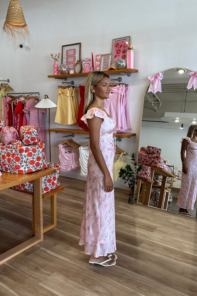 Pink Floral Maxi Dress, Pixelated Boutique, Women's Clothing, Women's Jewelry and Gifts, Online Shopping for Women, Latest Fashion Trends 2025, Virginia Beach Clothing Stores, Clothing Stores in Virginia Beach, Aesthetic Fashion Trends, East Coast Fashion Styles, Sustainable Women's Clothing, Unique Gift Ideas for Women, Fall Fashion, Fall Outfit Ideas, Fall Fashion Inspiration, Womens Style, Outfit Inspo, Back to School Styles, Back to School dress, Sorority Rush Dress