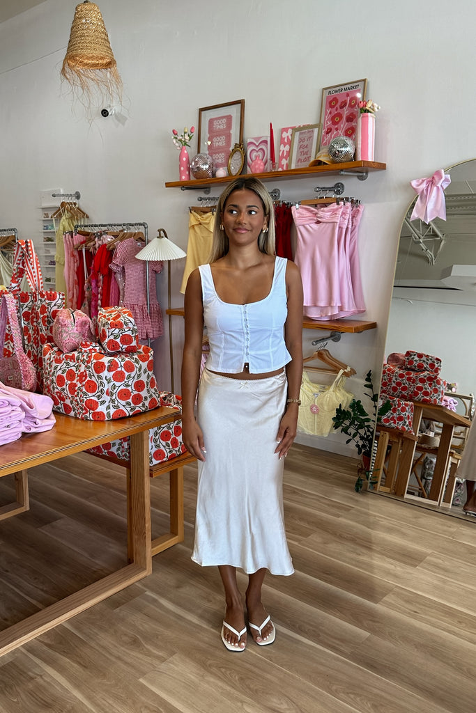 Cream satin Midi Skirt, Pixelated Boutique, Women's Clothing, Women's Jewelry and Gifts, Online Shopping for Women, Latest Fashion Trends 2025, Virginia Beach Clothing Stores, Clothing Stores in Virginia Beach, Aesthetic Fashion Trends, East Coast Fashion Styles, Sustainable Women's Clothing, Unique Gift Ideas for Women, Fall Fashion, Fall Outfit Ideas, Fall Fashion Inspiration, Womens Style, Outfit Inspo, Back to School Styles, Back to School Outfit