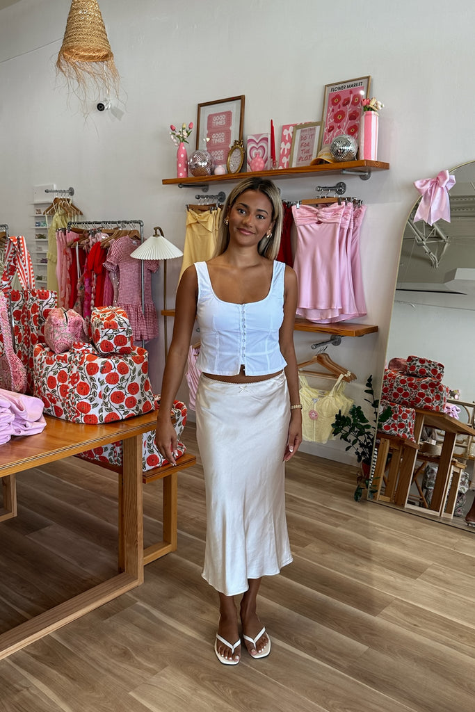 Cream satin Midi Skirt, Pixelated Boutique, Women's Clothing, Women's Jewelry and Gifts, Online Shopping for Women, Latest Fashion Trends 2025, Virginia Beach Clothing Stores, Clothing Stores in Virginia Beach, Aesthetic Fashion Trends, East Coast Fashion Styles, Sustainable Women's Clothing, Unique Gift Ideas for Women, Fall Fashion, Fall Outfit Ideas, Fall Fashion Inspiration, Womens Style, Outfit Inspo, Back to School Styles, Back to School Outfit