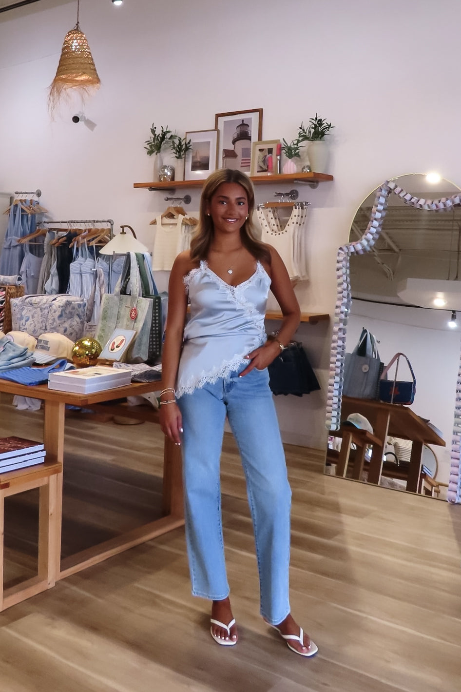 Blue, light wash jeans with mid rise and bowed straight leg
Pixelated Boutique, Women's Clothing, Virginia Beach Clothing Stores, Clothing Stores in Virginia Beach, Virginia Beach Boutique, 757 Boutique, Online Shopping for Women, summer aesthetic, brunch outfit, vacation style, vacation outfits, beach boutique, beach fashion, beach outfits, women’s boutique clothing, boutique clothing for women, coastal cowgirl outfits, coastal aesthetic clothing, business casual, women's denim, summer jeans, women's jeans