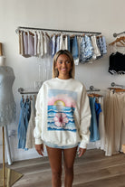 Cream Graphic Sweatshirt, Pixelated Boutique, Women's Clothing, Women's Jewelry and Gifts, Online Shopping for Women, Latest Fashion Trends 2025, Virginia Beach Clothing Stores, Clothing Stores in Virginia Beach, Aesthetic Fashion Trends, East Coast Fashion Styles, Sustainable Women's Clothing, Unique Gift Ideas for Women, Fall Fashion, Fall Outfit Ideas, Fall Fashion Inspiration, Womens Style, Outfit Inspo, Back to School Styles, Back to School Outfit