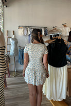 White with Blue Floral Print Mini Dress, Pixelated Boutique, Women's Clothing, Women's Jewelry and Gifts, Online Shopping for Women, Latest Fashion Trends 2025, Virginia Beach Clothing Stores, Clothing Stores in Virginia Beach, Aesthetic Fashion Trends, East Coast Fashion Styles, Sustainable Women's Clothing, Unique Gift Ideas for Women, Fall Fashion, Fall Outfit Ideas, Fall Fashion Inspiration, Womens Style, Outfit Inspo, Back to School Styles, Back to School Outfit, Runh Sorority Dress