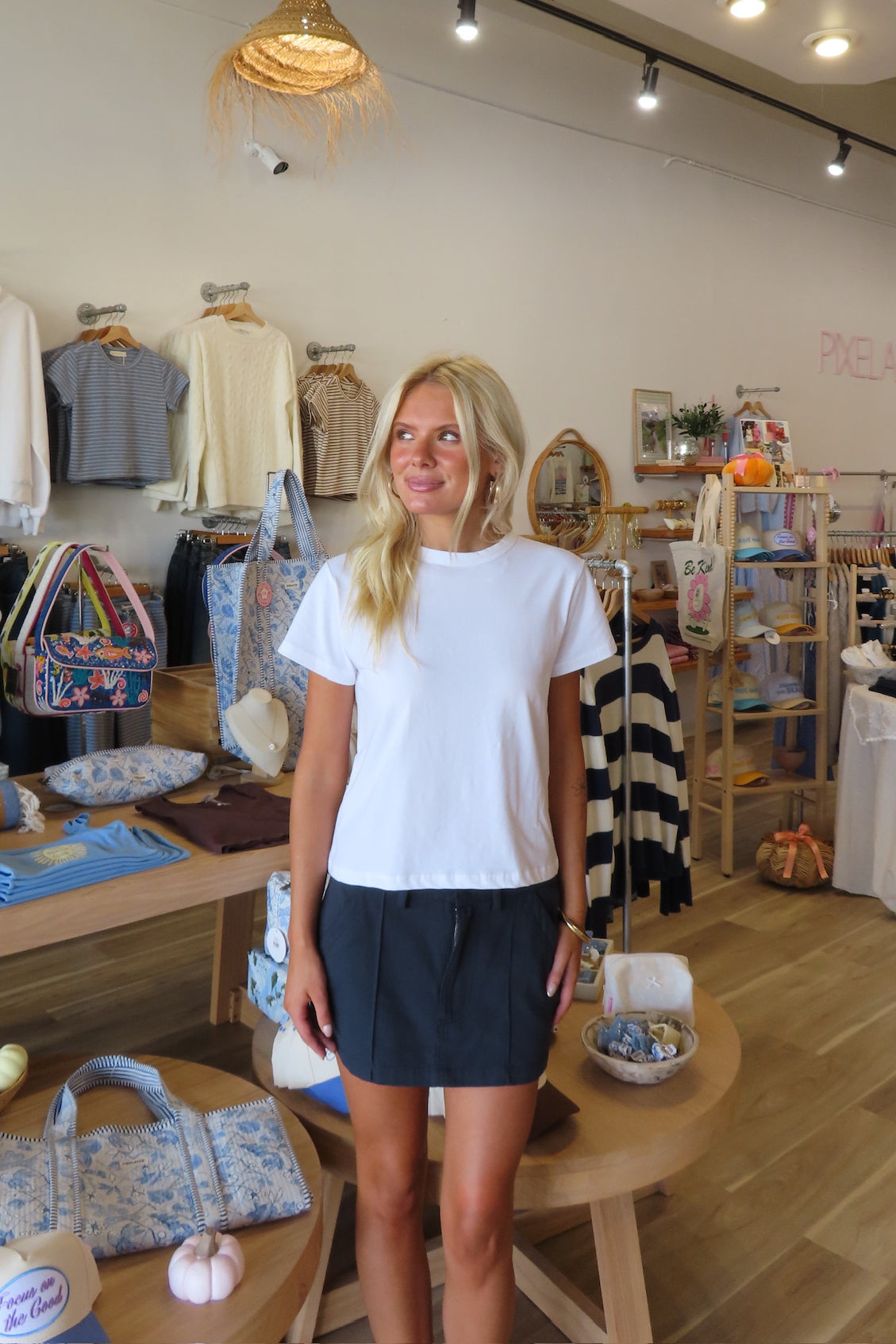 Pixelated Boutique, Women's Clothing, Outfit inspo fall, pumpkin patch outfit, fall fashion outfits, winter fashion inspo, fall outfits women, fall fits, hoco dress, winter fashion inspo, fall dresses, women’s fall outfit 2025, outfit ideas, fashion, fall aesthetic, school outfits, T-shirt, baby tee, neutral style, white tee