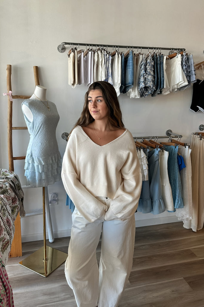 Cream Sweater, Pixelated Boutique, Women's Clothing, Women's Jewelry and Gifts, Online Shopping for Women, Latest Fashion Trends 2025, Virginia Beach Clothing Stores, Clothing Stores in Virginia Beach, Aesthetic Fashion Trends, East Coast Fashion Styles, Sustainable Women's Clothing, Unique Gift Ideas for Women, Fall Fashion, Fall Outfit Ideas, Fall Fashion Inspiration, Womens Style, Outfit Inspo, Back to School Styles, Back To School Outfit, 
