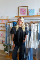 Pixelated Boutique, Women's Clothing, Women's Jewelry and Gifts, Online Shopping for Women, Latest Fashion Trends 2025, Virginia Beach Clothing Stores, Clothing Stores in Virginia Beach, Aesthetic Fashion Trends, East Coast Fashion Styles, Sustainable Women's Clothing, Unique Gift Ideas for Women, Fall Fashion, Fall Outfit Ideas, Fall Fashion Inspiration, Womens Style, Outfit Inspo, Rush Dresses, Back to School Styles, Fall Top, BabyDoll Top, Black Shirt