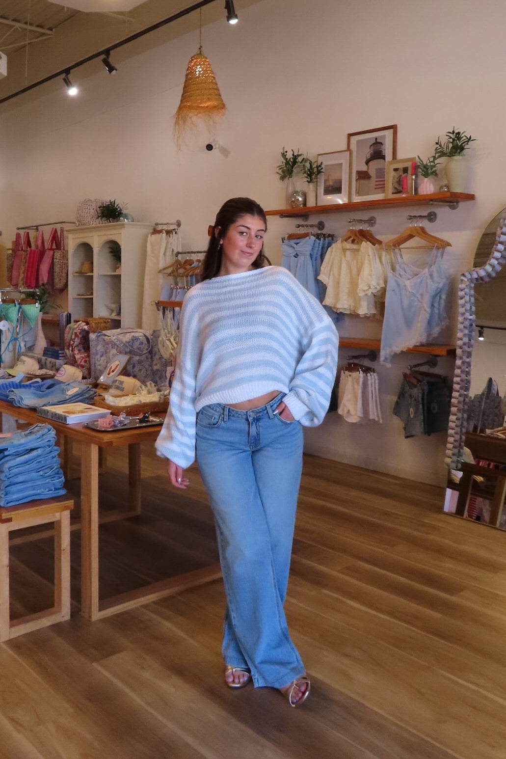 Blue, light wash jeans with low-rise, straight leg, and baggy fit
Virginia Beach Boutique, 757 Boutique, Online Shopping for Women, summer aesthetic, vintage jeans, vintage denim, low rise denim, low rise jeans, vacation style, vacation outfits, beach boutique, beach fashion, beach outfits, women’s boutique clothing, boutique clothing for women, coastal cowgirl outfits, coastal aesthetic clothing